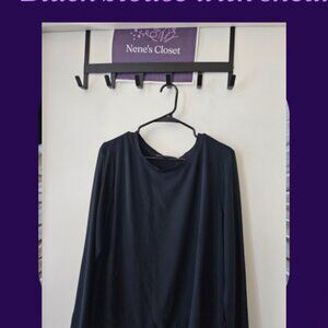 Mossimo Women blouse w/sheer sleeves (Size XL)
